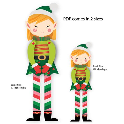 Christmas Elves 6 Articulated Paper Dolls Instant Download Christmas