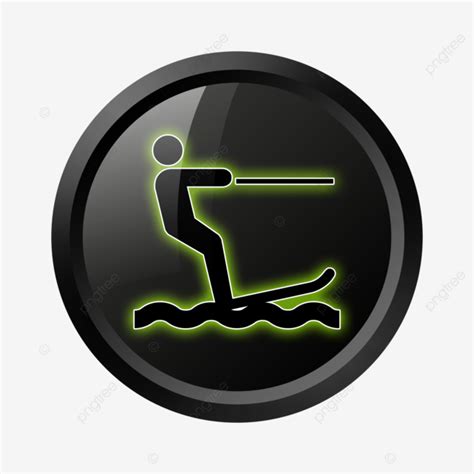 Iconbuttonpictogram Water Skiing Water Signage Extreme Sports