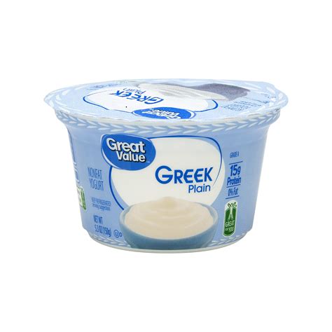 Great Value Greek Plain Nonfat Yogurt 53 Oz