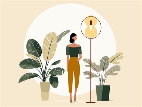 Premium Vector Woman With Plants Vector Illustration