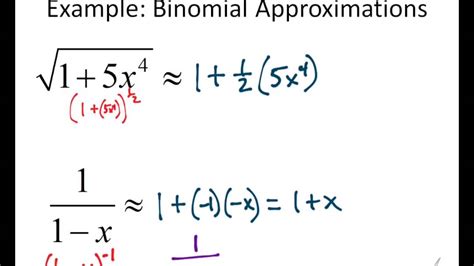 Linearization Binomial Approximation Examples Youtube