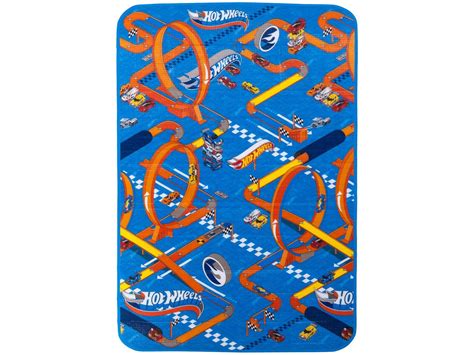 Tapete Infantil Hot Wheels Para Quarto Retangular Recreio Mattel X Cm Jolitex