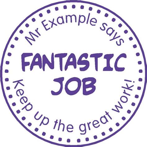 Personalised Fantastic Job Teacher Stamp - Stamp Store