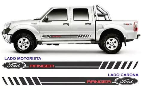 Acessorios Faixas Lateral Ford Ranger Sport Adesivos Par