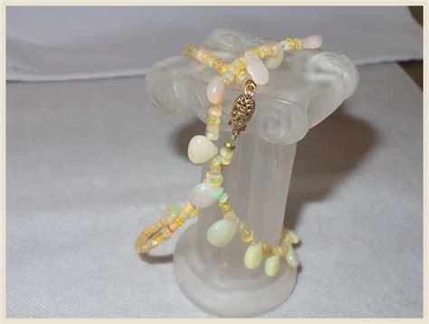 Ethiopian Opal Briolette Necklace Ruby Lane