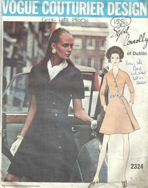 S Vintage Vogue Sewing Pattern B Dress By Sybil Connolly