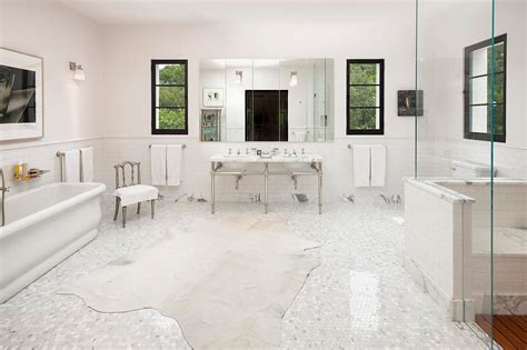 White Marble Tile Floor Bathroom | Floor Roma