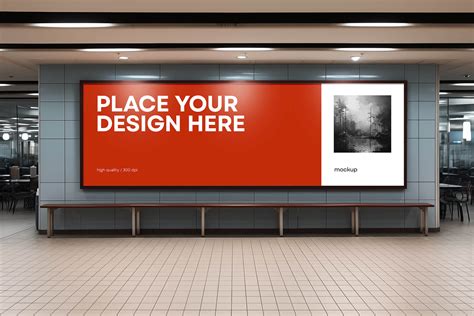 Free Large Indoor Billboard Mockup PSD - Good Mockups