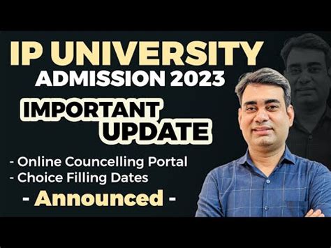 Ip University Online Counselling Portal Choice Filling Dates