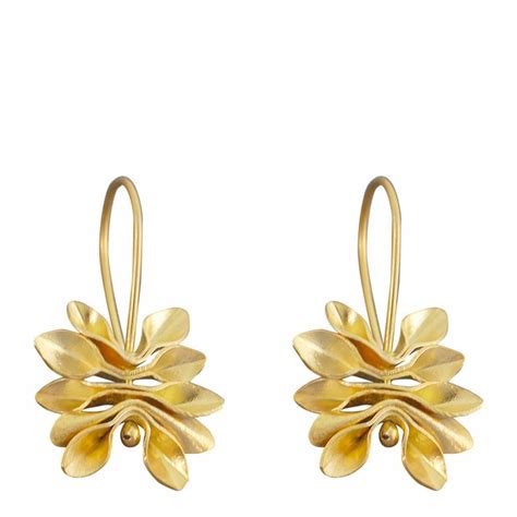 Gold Leaf Drop Earrings Brandalley