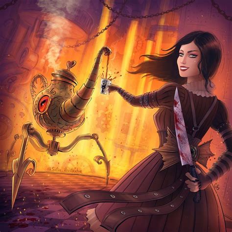 Alice Madness Returns Art Steampunk Eyepot Tea Party Sofia