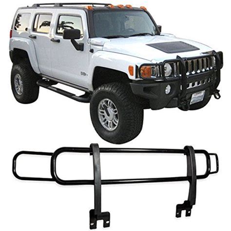 Guard Grille Compatible With 2003 2009 Hummer H3 H2 H2t Sut Suv Front Black Guard Brush Grille