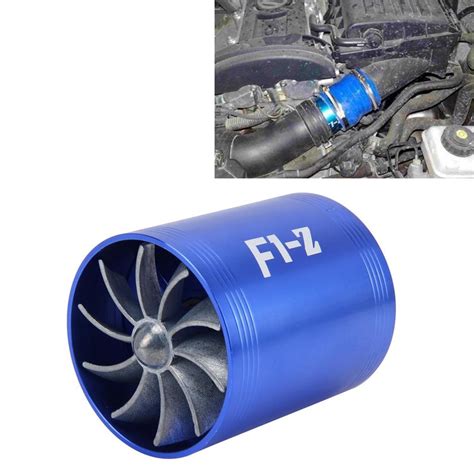 Buy F1 Z Car Stainless Universal Supercharger Dual Turbine Air Intake