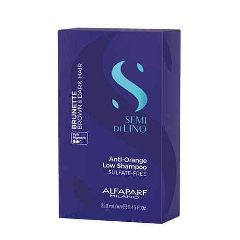 Alfaparf Semi Di Lino Brunette Anti Orange Low Shampoo Ml Ml