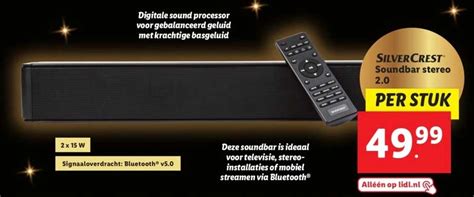 Silvercrest Soundbar Stereo Aanbieding Bij Lidl Folders Nl