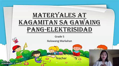 Materyales At Kagamitan Sa Gawaing Pang Elektrisidad Epp Youtube