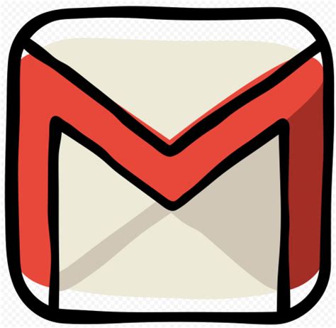 Gmail Envelope Hand Drawn Doodle Style Icon | Citypng