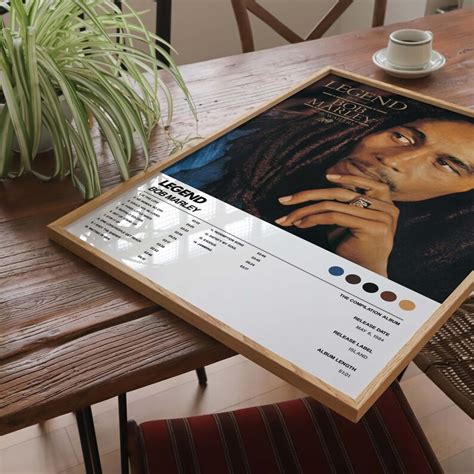 Bob Marley 'legend' Album Cover Poster, Tracklist Poster, Digital ...