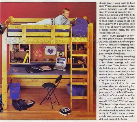 Loft Bed Plans • Woodarchivist