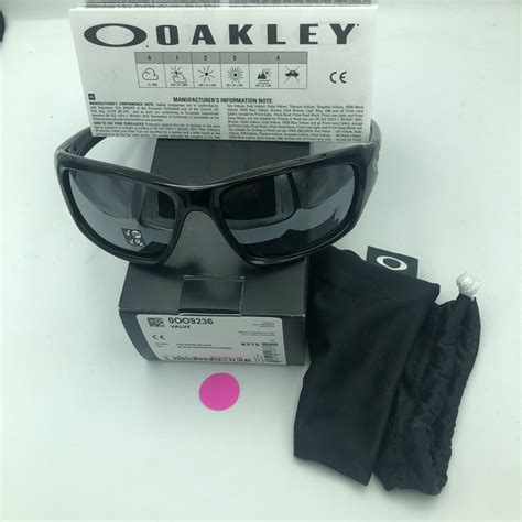 New Oakley 9236 12 837 Valve Polarized Polished Black Black Iridium Lens 700285128375 Ebay