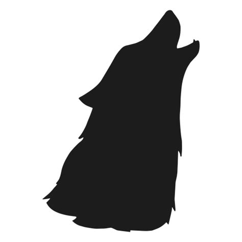 Wolf Howling Head Silhouette PNG & SVG Design For T-Shirts