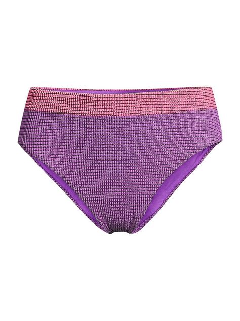 Agua Bendita Women S Penelope Vini Colorblock Bikini Bottom Purple