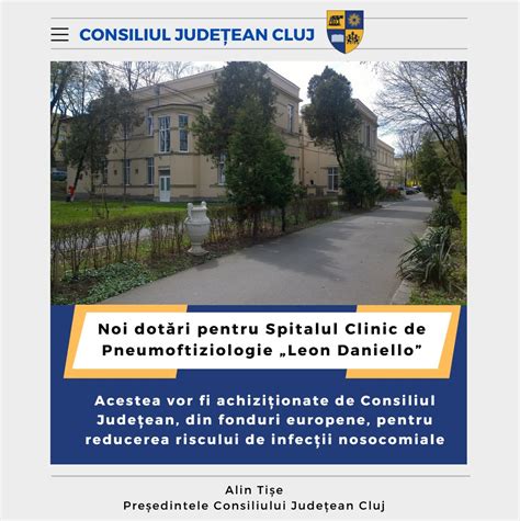 Noi dotări pentru Spitalul Clinic de Pneumoftiziologie Leon Daniello