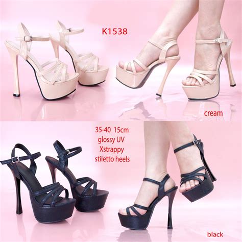 Jual Sepatu High Heels Cm Warna Fashion Import Stiletto Hitam Nude