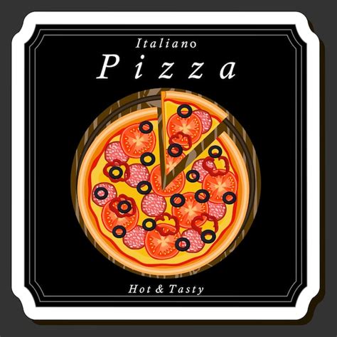 Premium Vector Illustration On Theme Big Hot Tasty Pizza To Pizzeria Menu