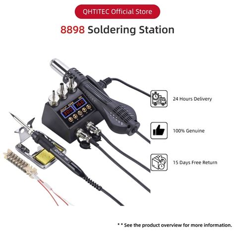 JCD 2 In 1 Digital Soldering Station Hot Air Gun Solder Iron SMD BGA Rework Desoldering Welding