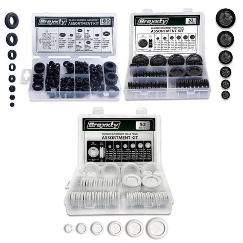 Brexxty In Set Of Rubber Grommet Assortment Kit Pcs Rubber