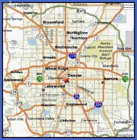 Denver Map Tourist Attractions - ToursMaps.com