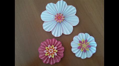 Fiori Di Carta Scrapbooking Tutorial Paper Flowers Ornaments Youtube