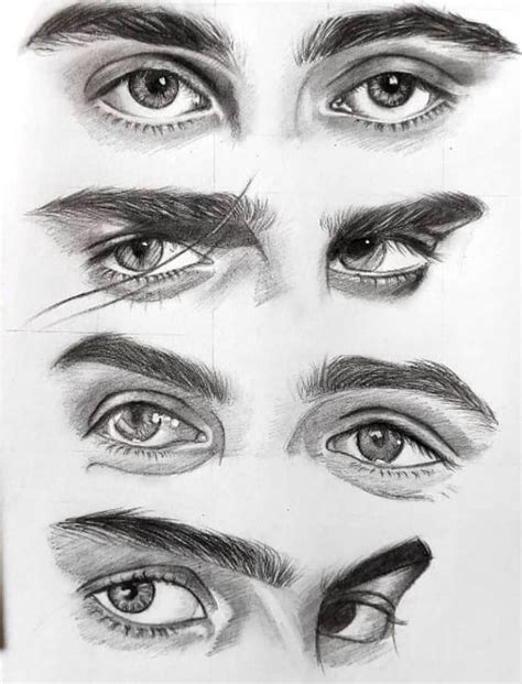 Several Different Types Of Eyes Are Shown In This Drawing