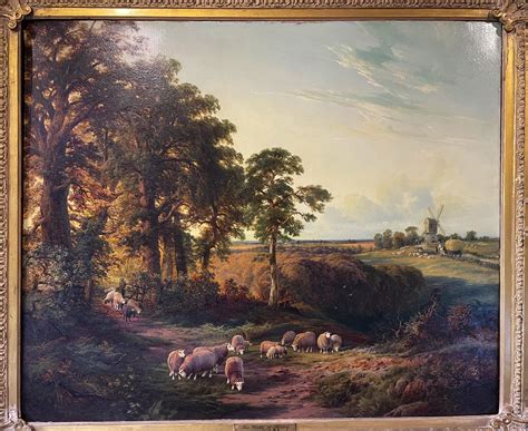 Large English Oil Painting By George Vicat Cole 1833 1893 Titled