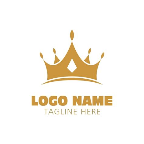 Couronne Logo Template Vecteur Icône Illustration Design Vecteur Premium