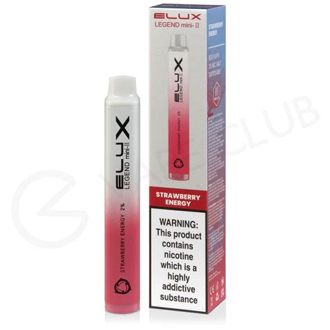 Strawberry Energy Elux Legend Mini II Disposable | 3 for £10