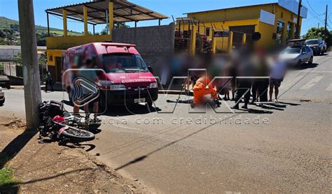 Tv Kz Motociclista Fica Ferido Em Acidente Em Campos Altos Mg