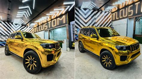 Indias First Gold Wrapped Mahindra Scorpio N This Is It