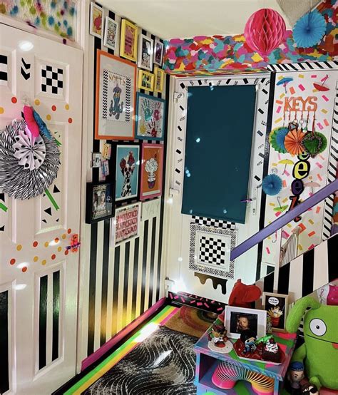 A Colorful Room With Pictures And Decorations On The Walls