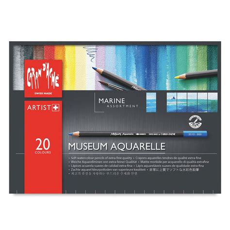 Caran D Ache Museum Aquarelle Pencil Set Marine Set Of 20 Michaels