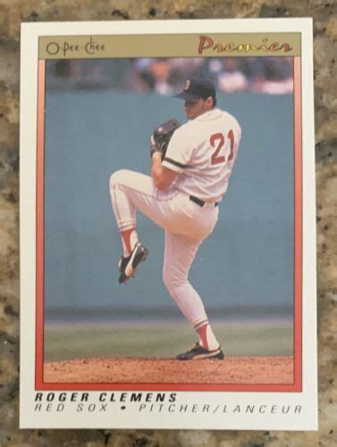 1991 O Pee Chee Baseball Premier 23 Roger Clemens Boston Red Sox EBay