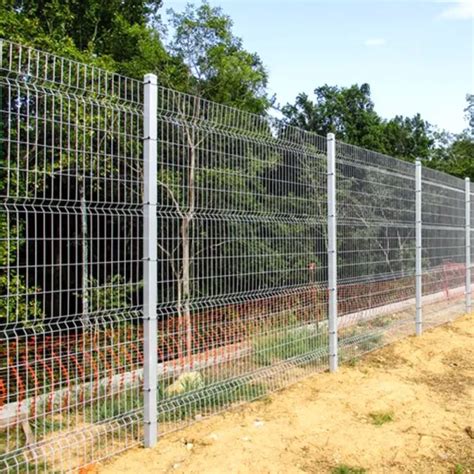 3D Curved Fence PVC Coated Iron Wire Fence Steel Panel Forti V Fold