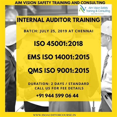 Ohsms Iso 450012018 Irca Lead Auditor Safety Course In Chennai