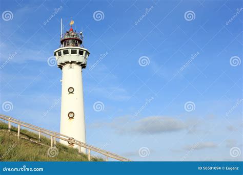 Vuurtoren In Egmond Aan Zee Noordzee Nederland Stock Foto Image Of