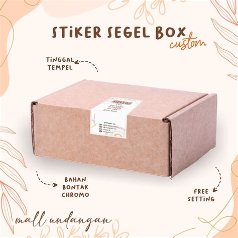 Jual Stiker Segel Box Kotak Custom Stiker Segel Packaging Hampers