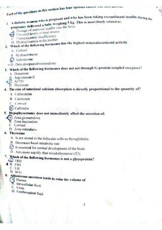 endocrinology test.the hypothalamus controls the endocrine system | PDF