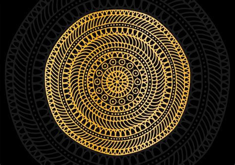 Adorno De Mandala De Oro Premium Vector Premium