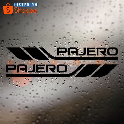 Stickers 2x Mitsubishi Pajero Logo Racing Decals Stripes