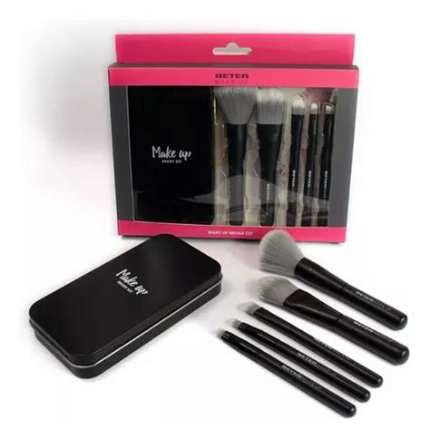 Set De Mini Brochas De Maquillaje Black Edition Color Negro Envío gratis